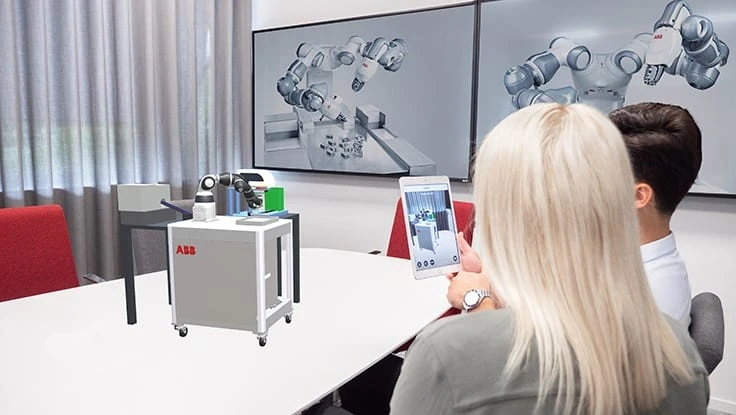 ABB offers Augmented Reality on a smartphone to simplify robot installations