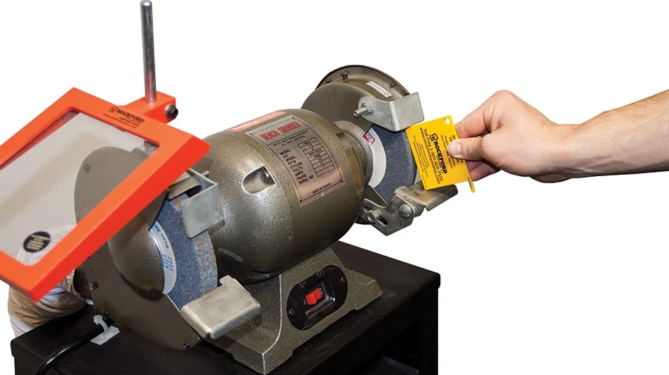 Grinder safety gauges are used during the installation, maintenance, and inspection of bench/pedestal grinders.