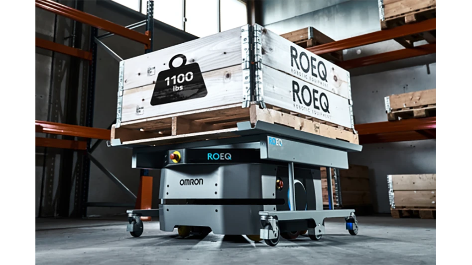 ROEQ, a leader in mobile robotic equipment, has entered into a new partnership with OMRON, providing top modules and cart systems for the company’s autonomous mobile robot, the LD-250, doubling the AMR’s payload capacity to 500kg (1,102lb).