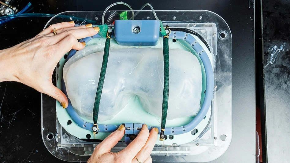 The new proof-of-concept design by MIT engineers aims to one day boost the diaphragm’s life-sustaining function and improve lung capacity for people with diaphragm dysfunction.