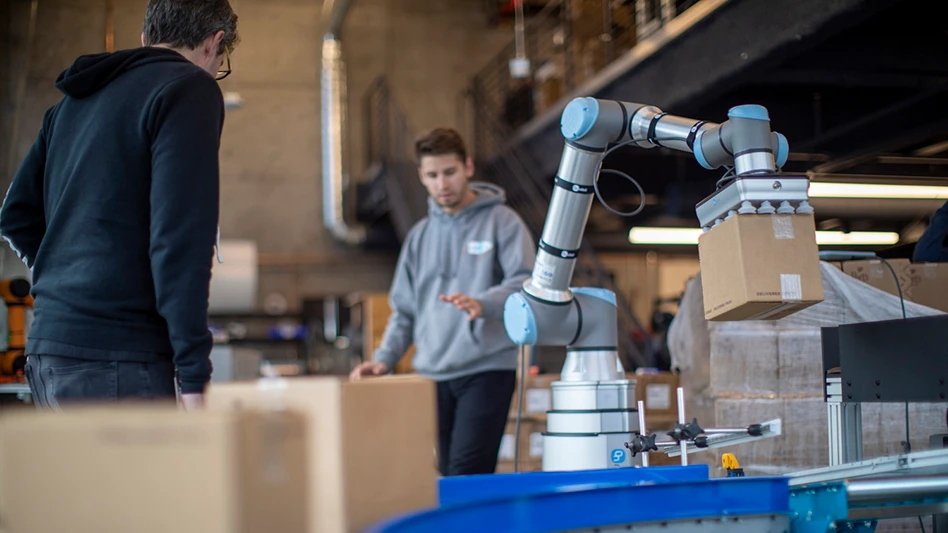 The collaboration between Rapid Robotics and Universal Robots has resulted in an expansion in capabilities such as palletizing, box building and packing.