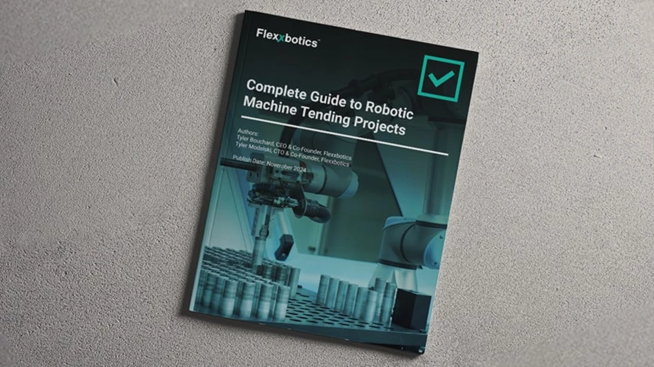 Image of the cover of Flexxbotics’ white paper – Complete Guide to Robotic Machine Tending Projects