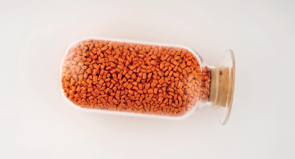 plugged jar showing Radel PPSU pellets